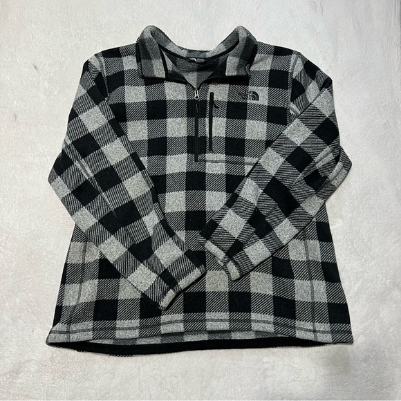Plaid north face quarter zip - Picture 1 of 2